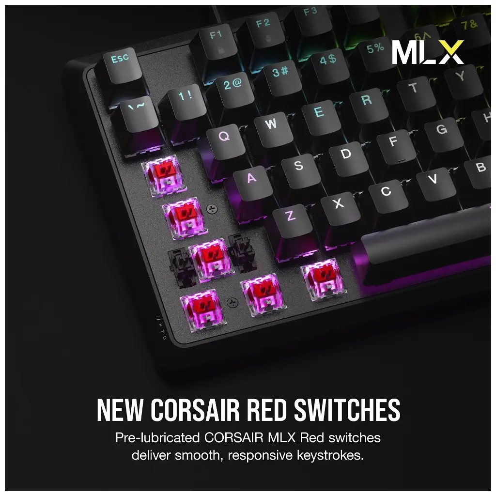 Teclado gamer mecánico Corsair K70 CORE RGB USB Gris EN-3.webp