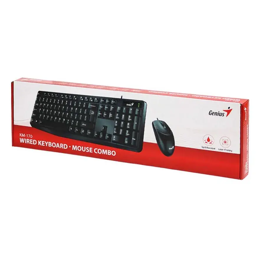Teclado y mouse usb Genius KM-170 multimedia-3.webp