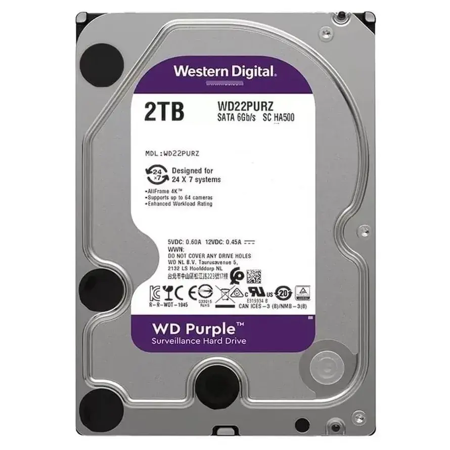 Disco rígido CCTV Western Digital Purple 2TB 5400RPM 64mb-2.webp