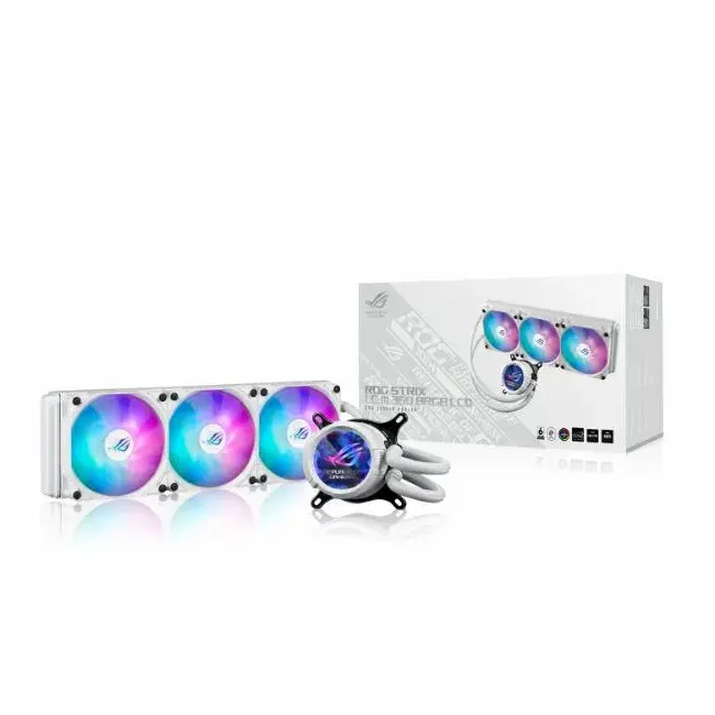 Cooler líquido Asus ROG Strix LC III 360 ARGB LCD blanco-2.webp