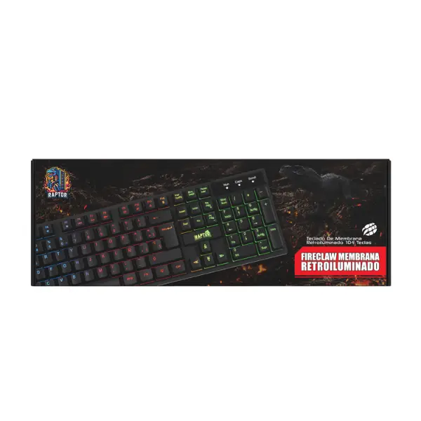 Teclado Gamer Raptor Fireclaw M1 Membrana Rainbow-4.webp