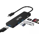 Hub docking multipuerto USB C 3.1 Letos USB 3.0 x 3 + MicroSD + SD-3.webp