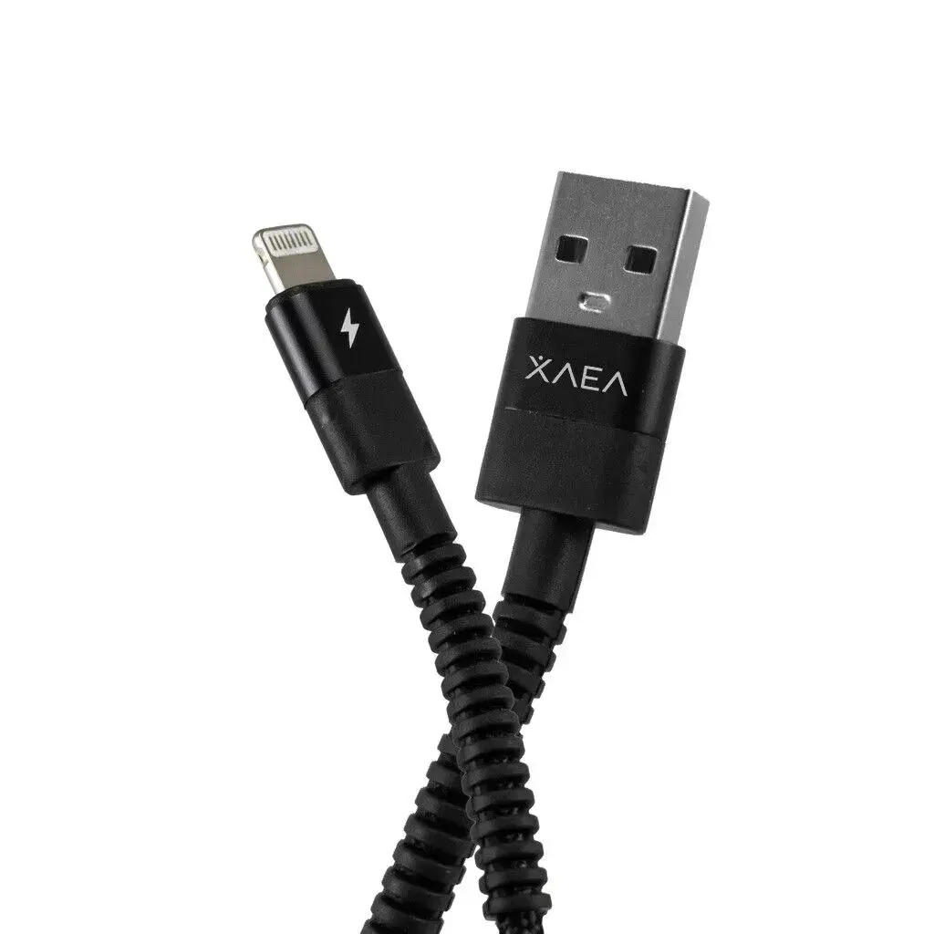 Cable lightning a usb 3.0 carga rápida Xaea Hulk 1mt Carga y datos premium negro-2.webp