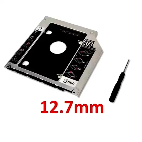 Additional Image 1: Second-HDD-Caddy-2nd-SATA-2-5-Hard-Disk-Drive-SSD-9-5mm-Enclosure-for-Apple95127-1.webp