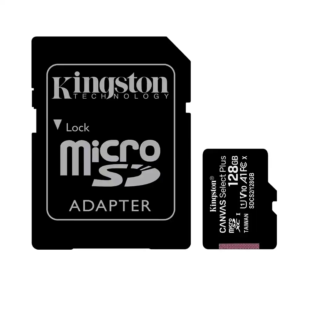 Additional Image 1: Memoria-MicroSD-XC-Kingston-128GB-C10-Canvas-Select-Plus-2.webp