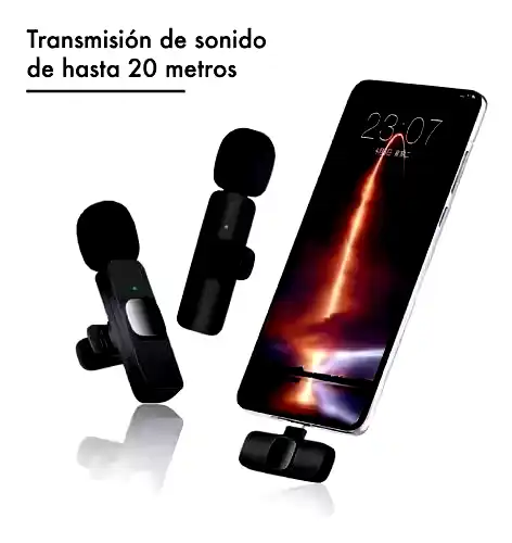 Additional Image 1: Microfonos-corbateros-inalambricos-doble-recargables-K9i-Iphone-Ipad-p-entrevistas-youtubers-reduccion-de-ruido-c-accesorios-Lightning-2.webp