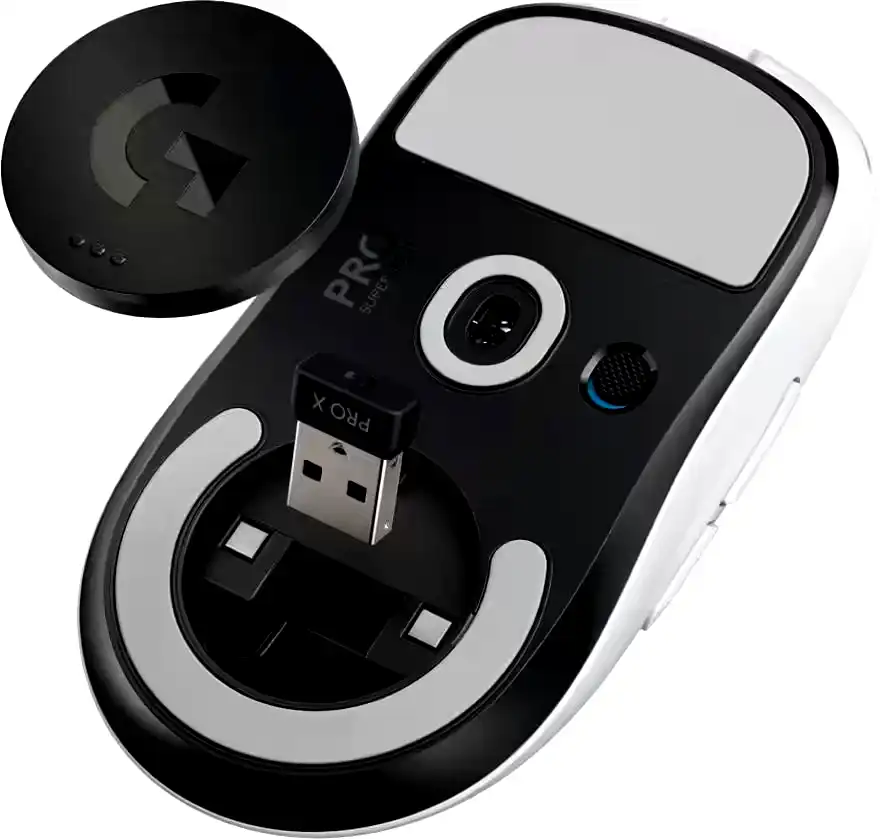 Additional Image 1: Mouse-Gamer-Inalambrico-Logitech-G-Pro-X-Superlight-Lightspeed-Hero-25k-Blanco-6-1.webp