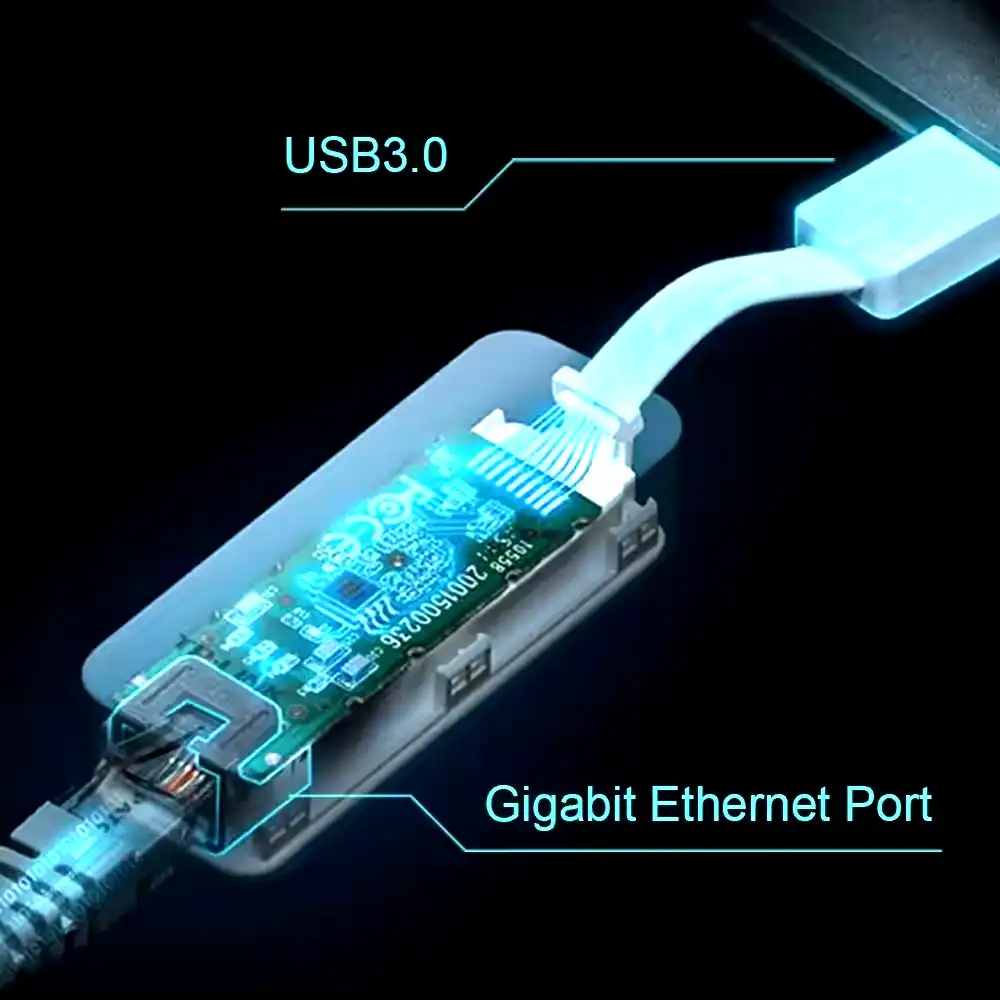 Additional Image 3: Placa-de-red-Wifi-USB-3.0-TP-LINK-UE300-RJ45-Gigabit-3-1.webp