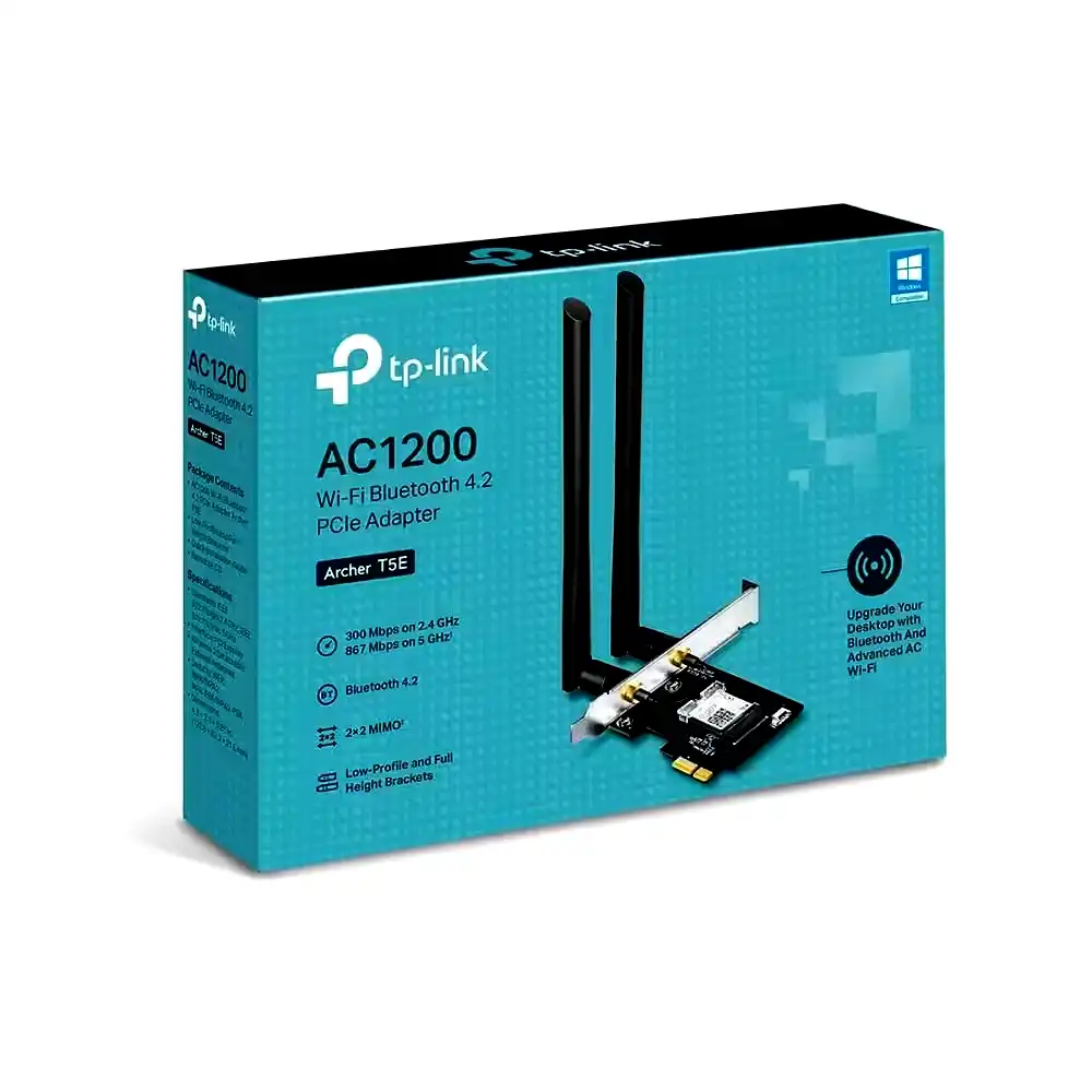 Additional Image 1: Placa-de-red-Wifi-Pci-e-Tp-Link-Archer-T5E-doble-banda-doble-antena-Bluetooth-2.webp