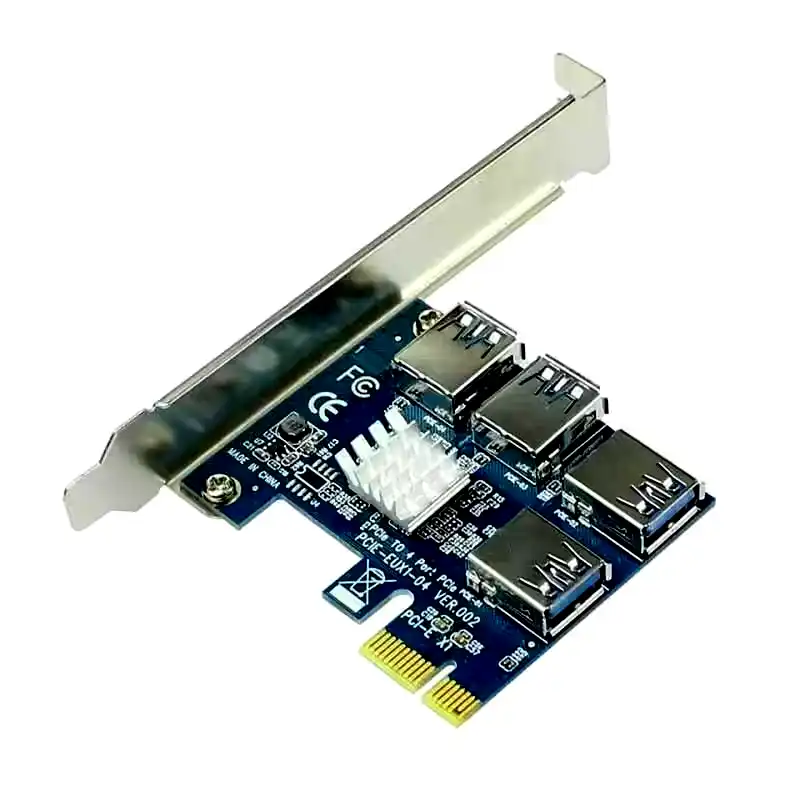 Additional Image 1: Placa-PCIe-a-4-puertos-Usb-3.0-Nisuta-para-riser-mineria-2.webp