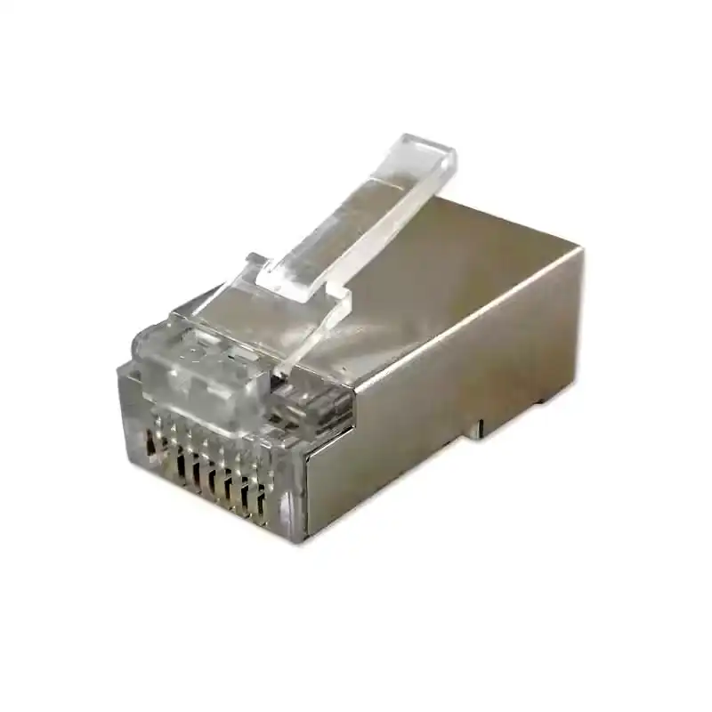 Additional Image 1: Ficha-RJ45-para-cable-cat-6-Nisuta-50-micrones-con-malla-metalica-2.webp