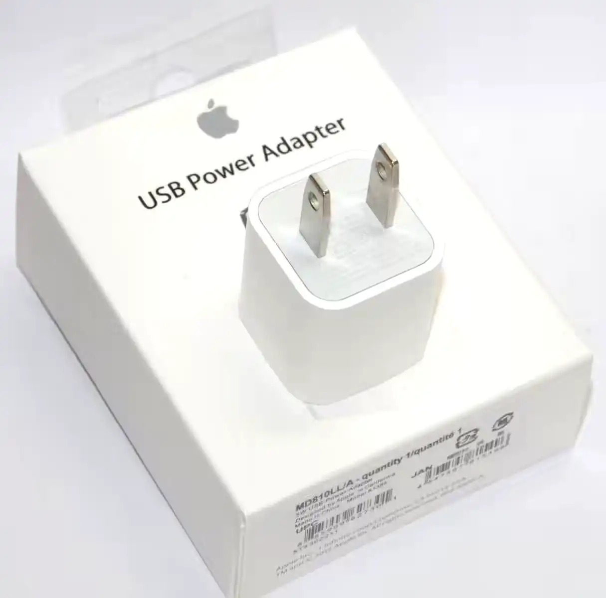 Additional Image 1: Cargador-de-pared-Apple-Iphone-original-usb-5W-2.webp