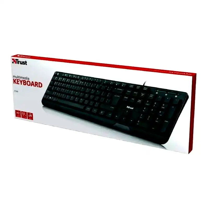 Additional Image 1: Teclado-multimedia-Trust-Ziva-usb-3.webp