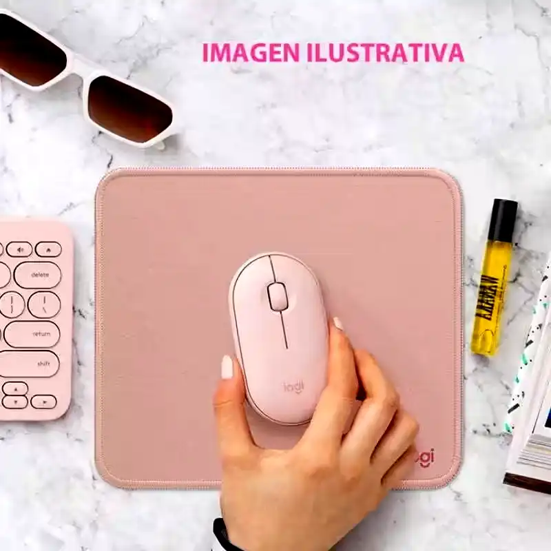 Additional Image 2: Mouse-Pad-Logitech-Studio-200x230mm-rosa-3.webp