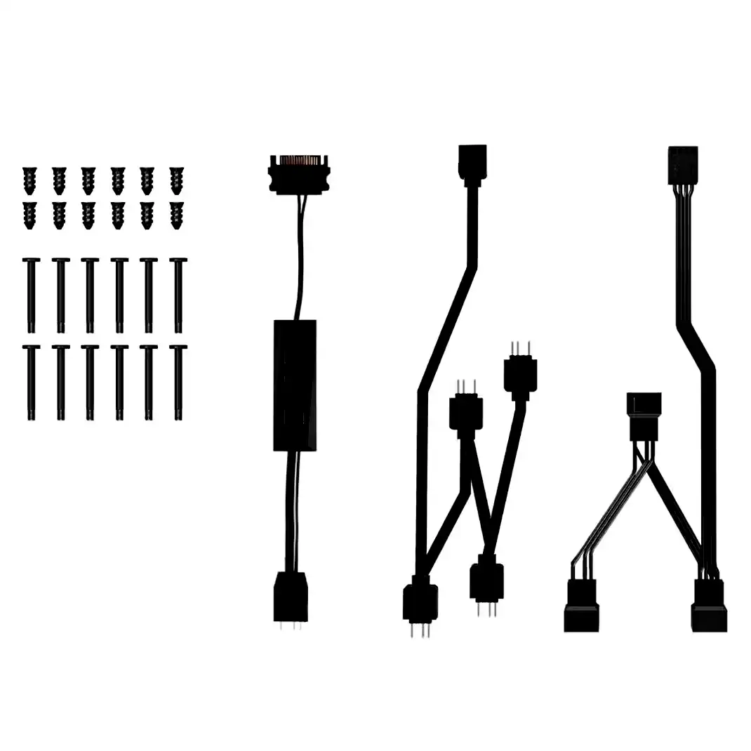 Additional Image 1: Cooler-gabinete-ID-Cooling-120x120mm-pack-x3u-ARGB-blancos-7.webp