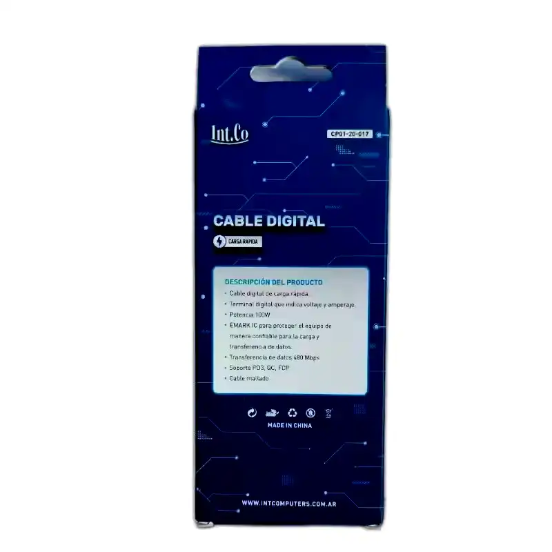 Additional Image 1: Cable-usb-tipo-c-a-usb-tipo-c-carga-rapida-100W-tela-mallada-2.webp