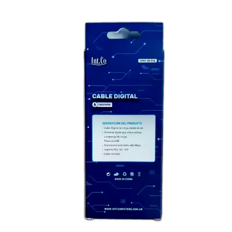 Additional Image 1: Cable-usb-tipo-c-a-usb-tipo-c-carga-rapida-66W-tela-mallada2.webp