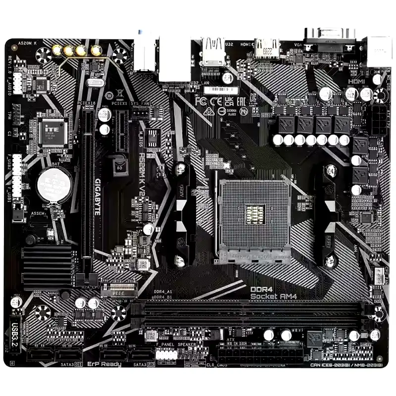 Additional Image 3: Placa-madre-Gigabyte-A520M-K-V2-AM4-4.webp