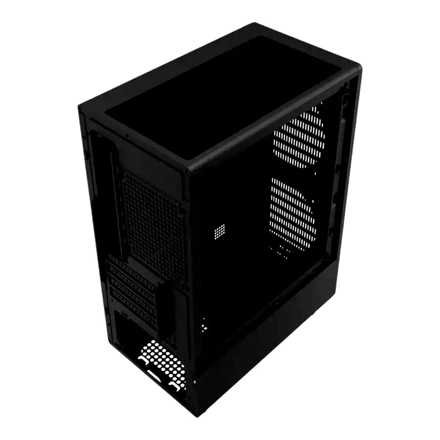 Additional Image 2: Gabinete-LNZ-M10-vidrio-temp-3-cooler-rainbow-rgb-micro-atx-2.webp