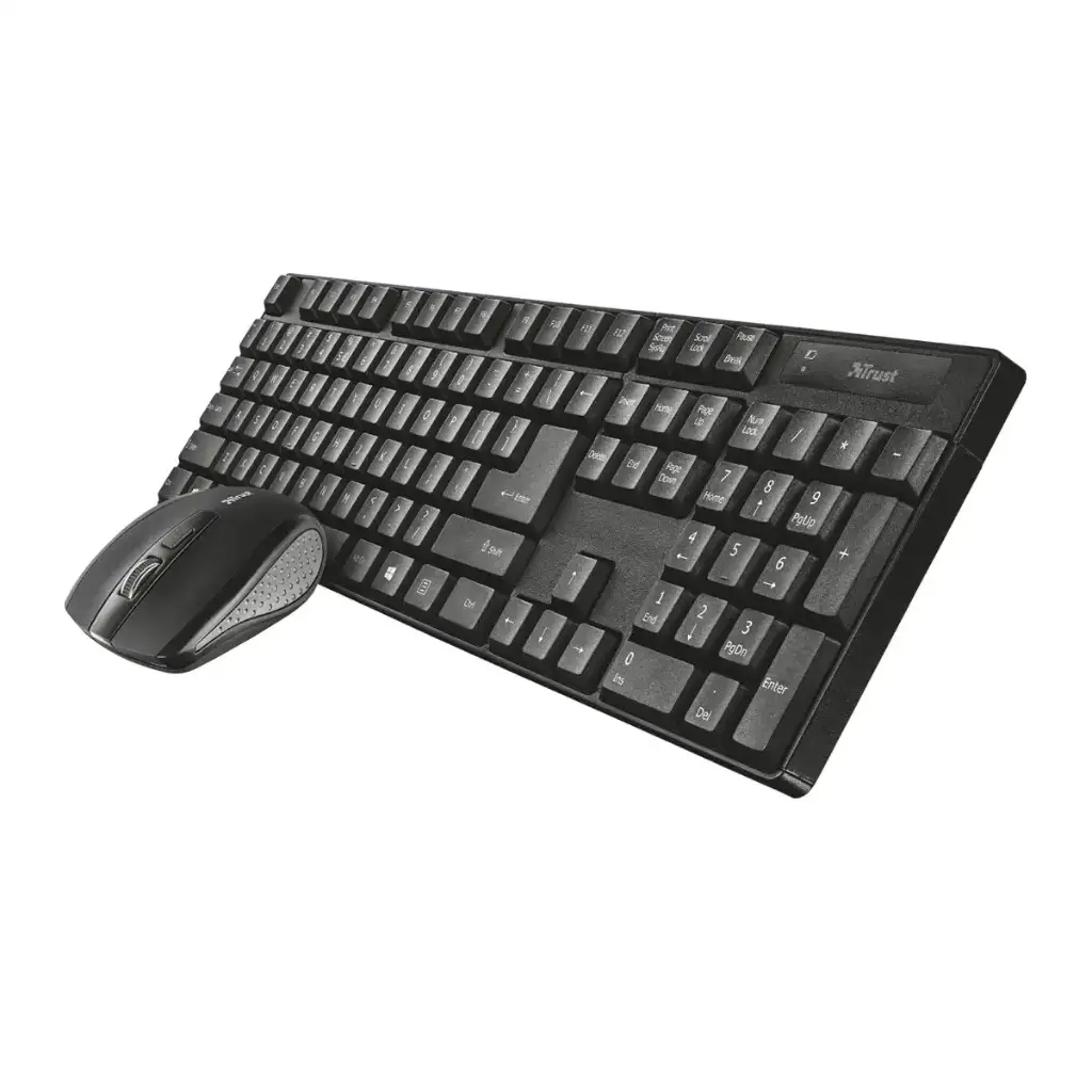 Teclado, mouse inalámbricos, auricular y cámara web Trust Qoby gamer-2.webp