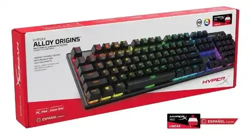 Teclado gamer mecánico Hyperx Alloy Origins RGB Red Switch HX-KB6RDX-LA-5.webp