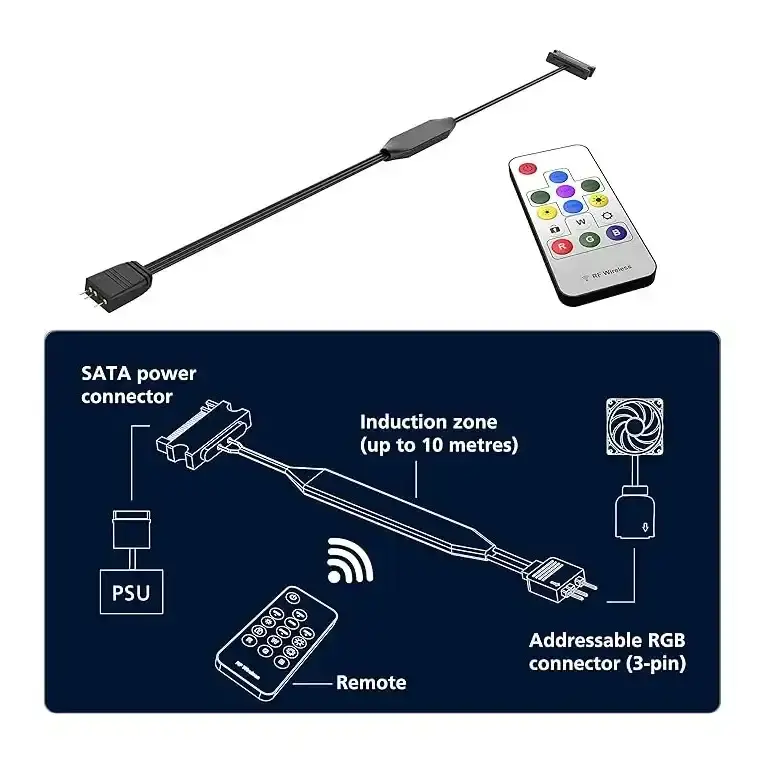 Controlador Rgb Digital Addressable 5v 3 pines con control remoto-5.webp