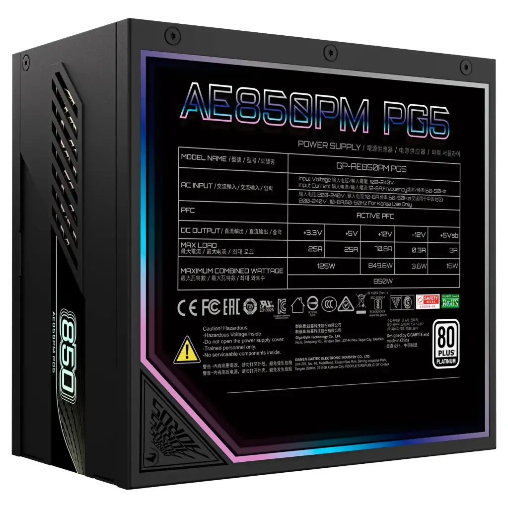 Fuente pc Gigabyte Aorus Elite 850W GP-AE850PM PG5 ATX-5.webp