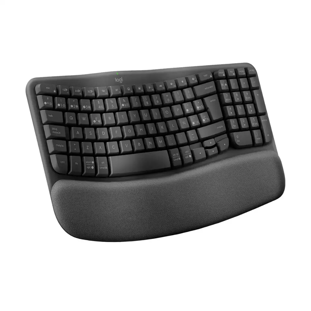 Teclado Inalámbrico Logitech Wave Ergonómico Negro-2.webp