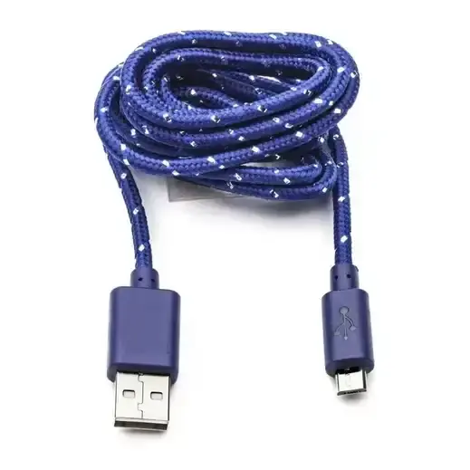 Cable micro usb a usb carga y datos malla tela 1m Int.co-2.webp