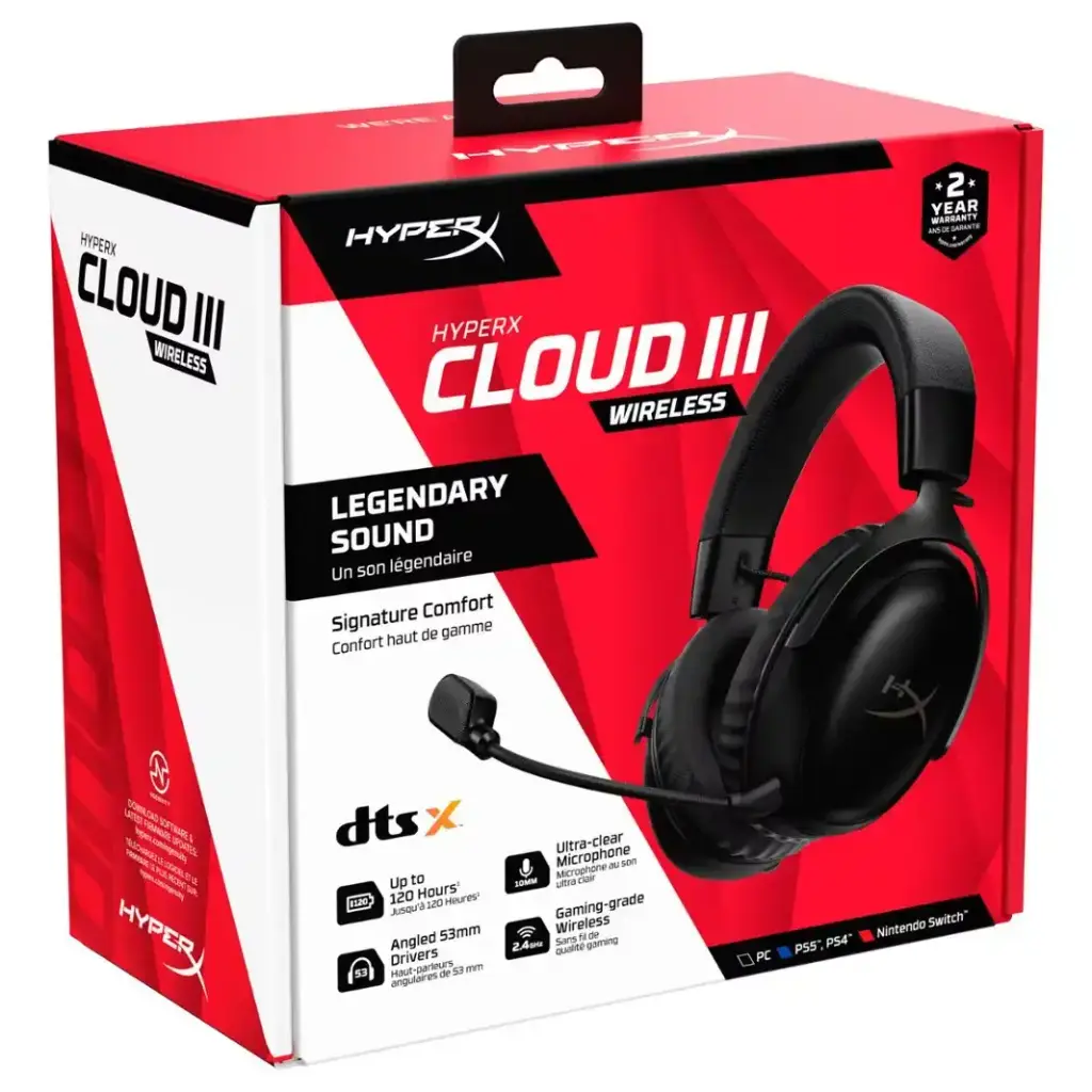 Auricular gamer HyperX Cloud III inalámbrico Negro_Rojo-6.webp