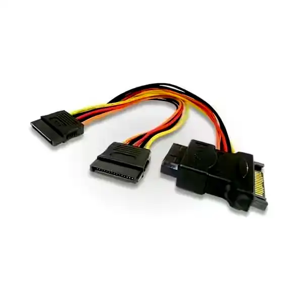 Adaptador de energía sata hembra a 2 sata macho 