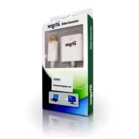 Adaptador display port A DVI Nisuta Full HD 1080p 