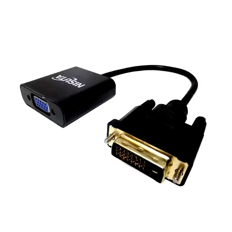 Adaptador DVI-D Macho a Vga Hembra Activo Nisuta c/audio 