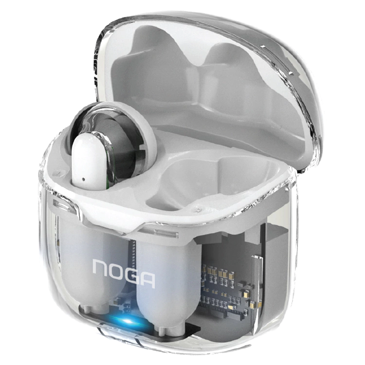 Auricular bluetooth Noga Twins blanco bluetooth 5.3 táctil llamadas 