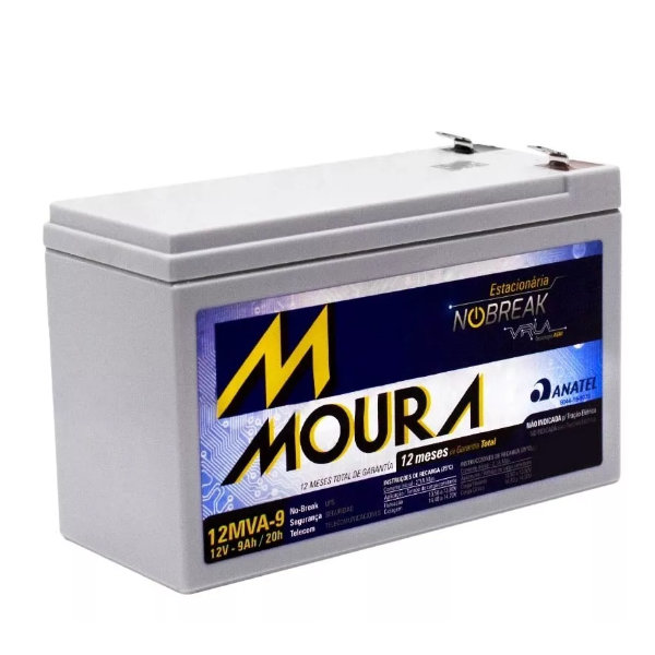 Batería para ups Moura 12v 9AH electrolito absorbido 