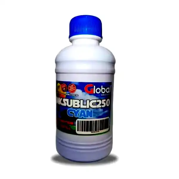 Botella de tinta alternativa sublimación premium Global cian 250cm3 