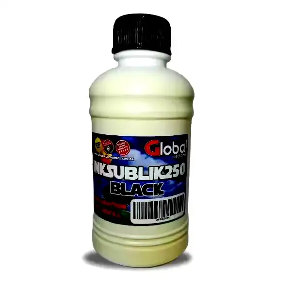 Botella de tinta alternativa sublimación premium Global negro 250cm3 