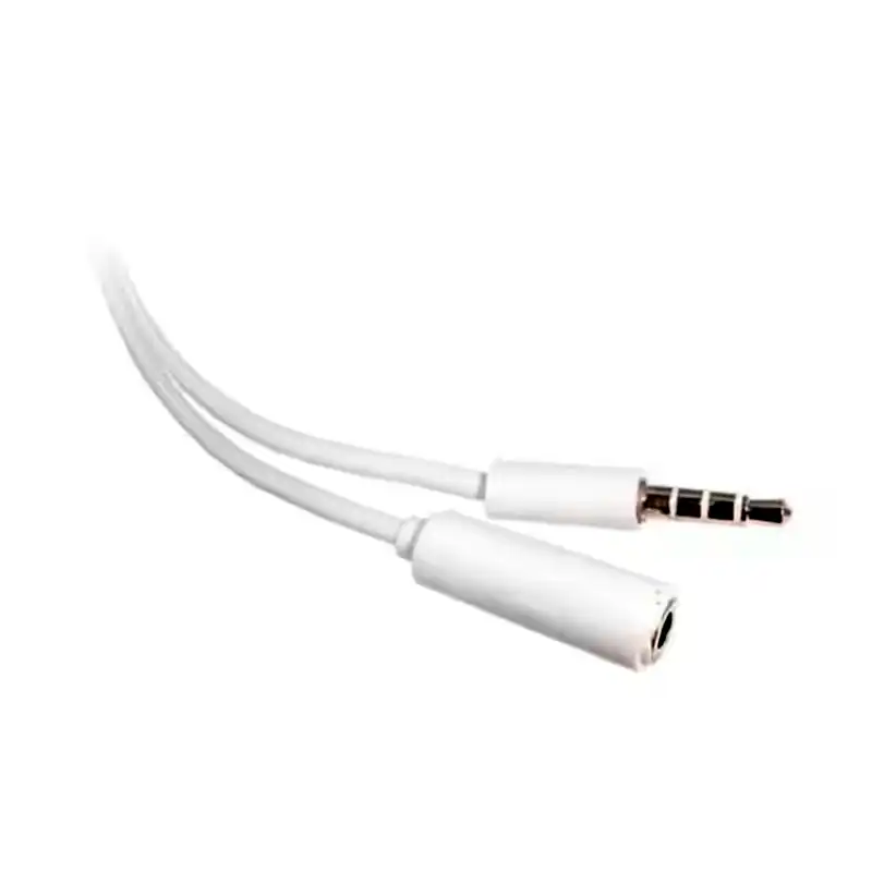 Cable audio alargue extensión miniplug 3.5mm 4 secciones H/M 1mt Nisuta 