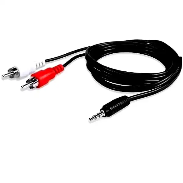 Cable audio Miniplug 3.5mm macho a 2 RCA macho 2mts Global 