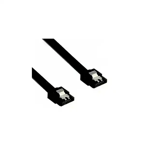 Cable de datos Sata 3 Nisuta negro con traba 