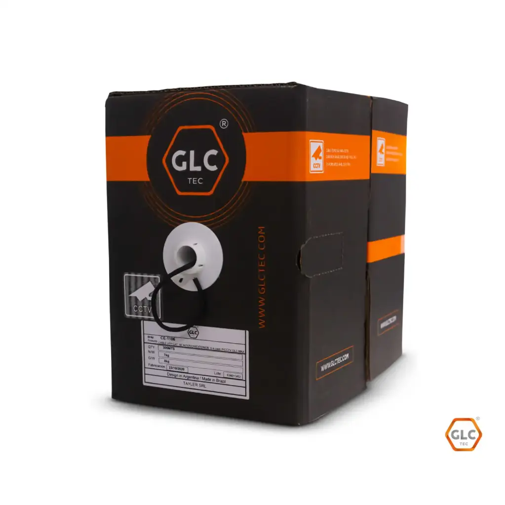 Cable UTP Cat 5E GLC Max Bobina interior/exterior 305mts cctv 100% cobre 