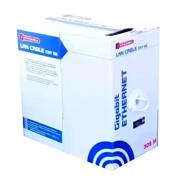 Cable UTP Cat 5E VT-Cable interior bobina 305mts rollo blanco 