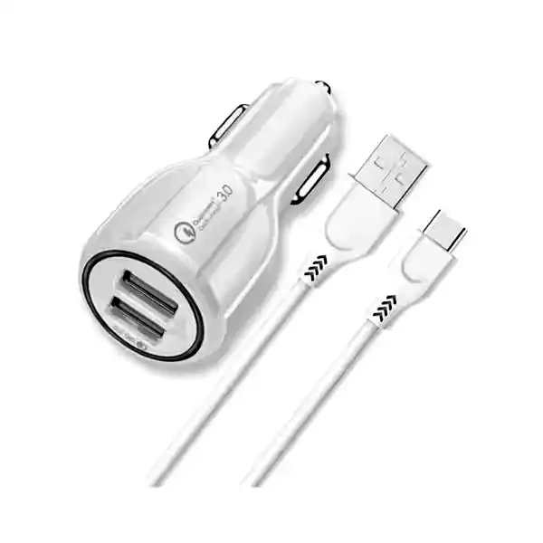 Cargador de auto micro-usb Soul c/cable carga rápida 