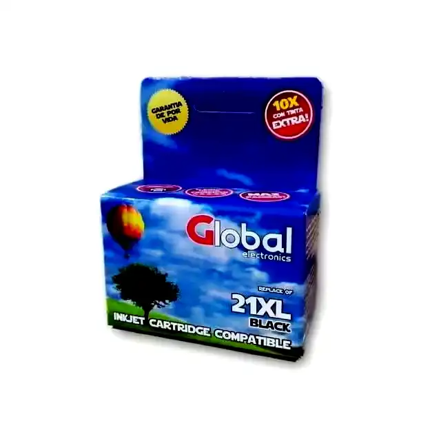 Cartucho alternativo Global HP 21 XL Negro 22Mls 