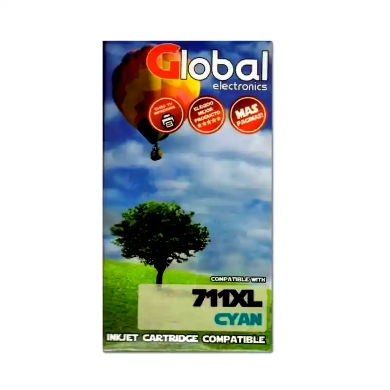 Cartucho alternativo Global HP 711XL CZ130A cyan 80Mls 