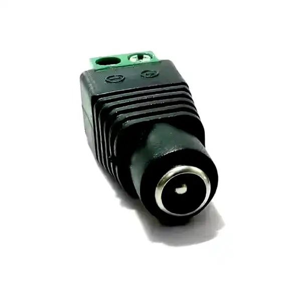 CCTV Plug jack fuente DC M/H 5,5x2,1mm con bornera hembra 