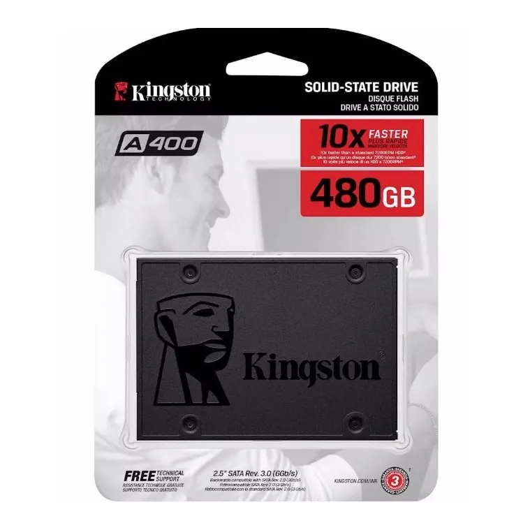 Disco SSD Sata Kingston 480GB A400 500MB/s 