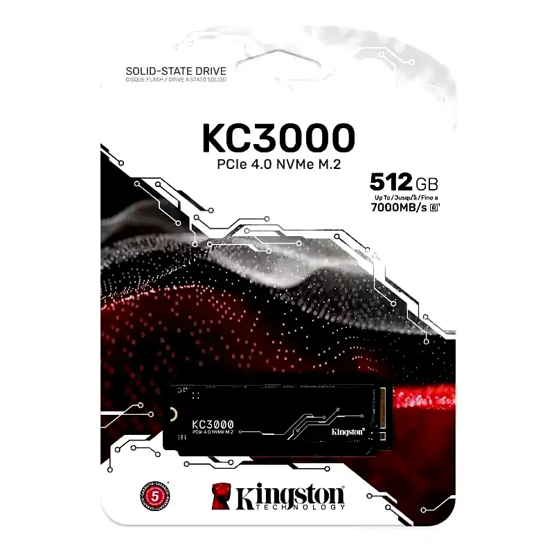 Disco SSD M.2 NVMe Kingston 512GB KC300 PCIe 4.0 7000MB/s 