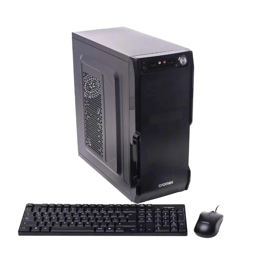 Gabinete Cromax 2801 Fuente 600W c/kit teclado mouse