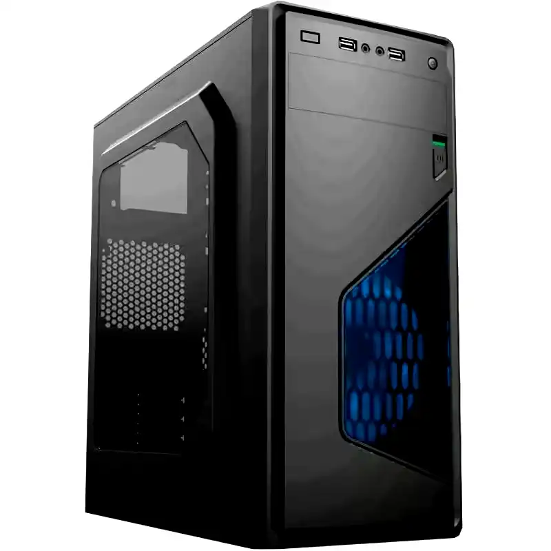 Gabinete Magnum Tech Gamer negro 1 cooler led c/acrílico 